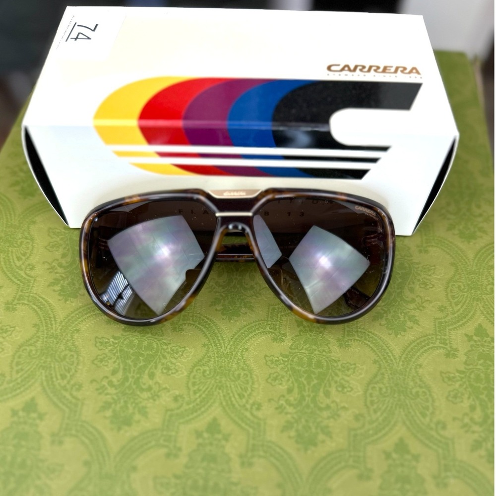 Carrera Sunglasses NWB Flag Lab 13 62mm Dark Havana Tortoise Special Edition